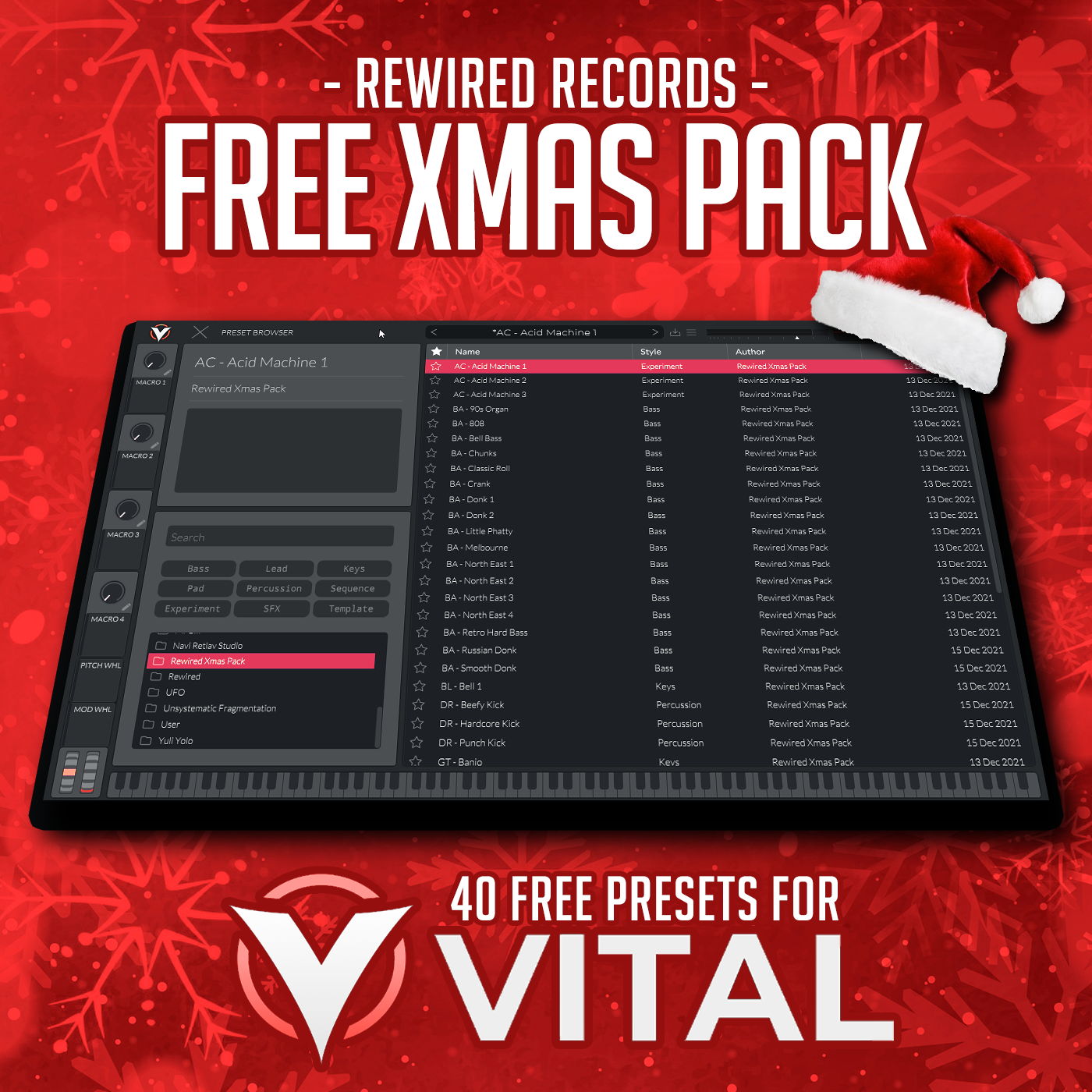 Rewired FREE Xmas Pack 2021 (Vital Presets)