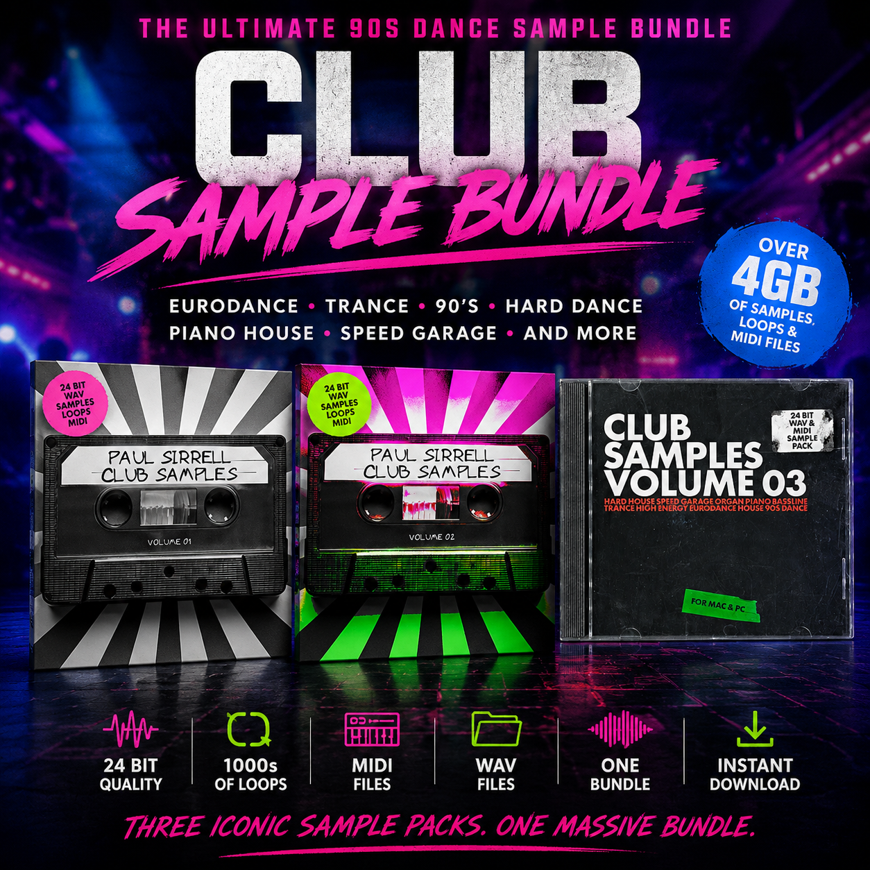 Paul Sirrell Club Samples 1-3 Bundle – Rewired Records