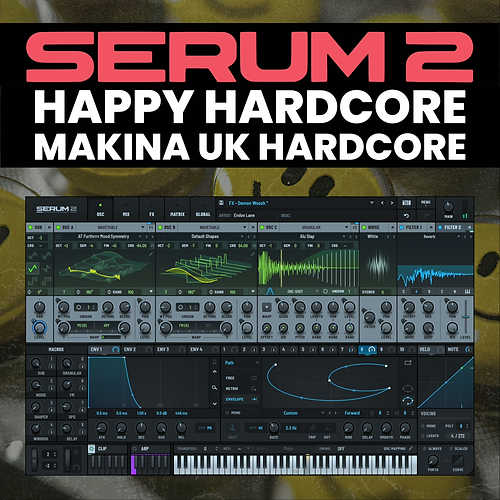 Serum 2 Ultimate Hardcore Soundbank artwork for Happy Hardcore, Makina and UK Hardcore